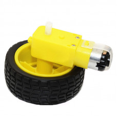 DC Electric Motor with Plastic TT Motor Tire Wheel 3-6V Dual Shaft Gear Motor TT Magnetic Gearbox Engine For Arduino Smart Car